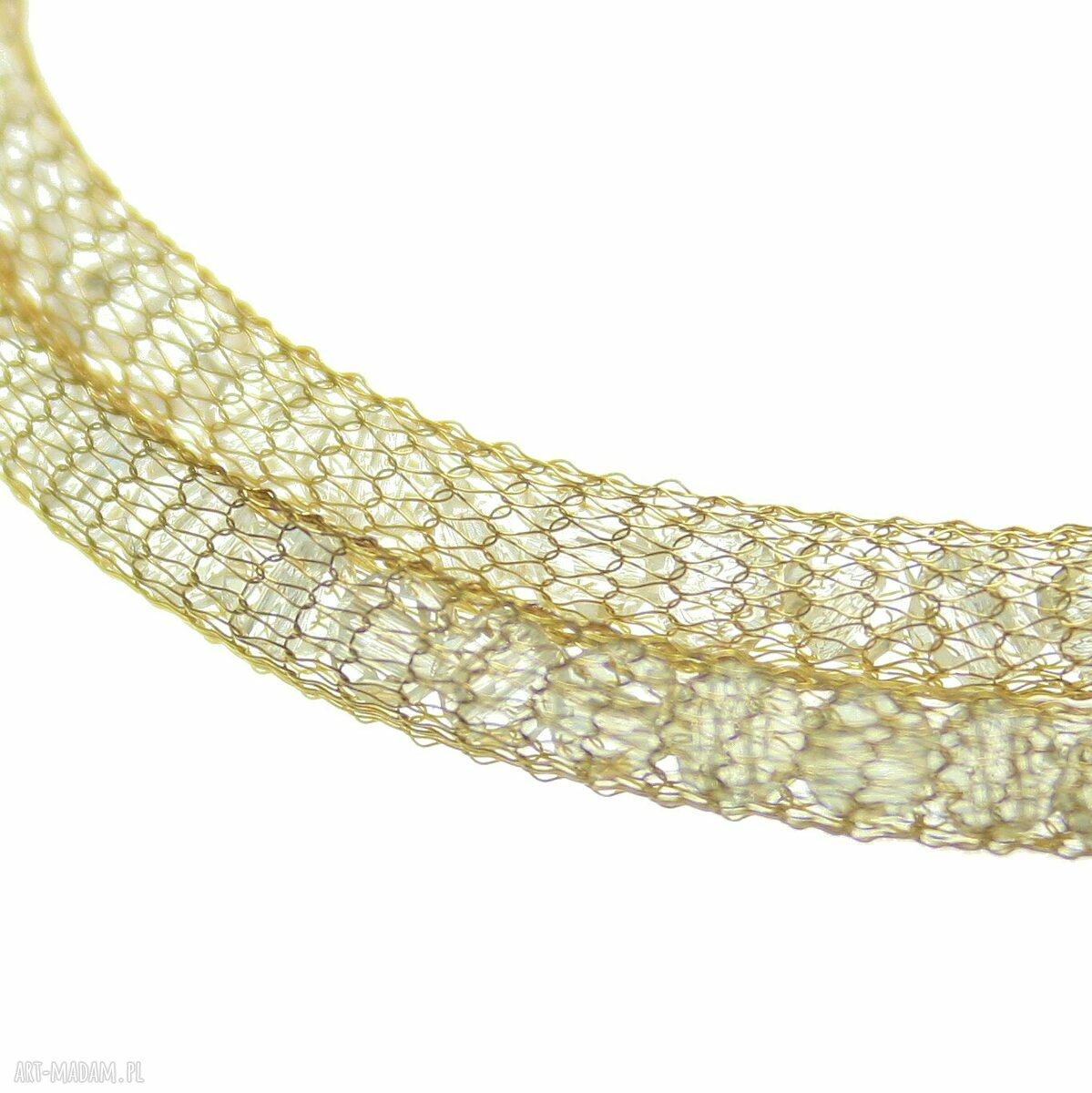 Naszyjnik LONG GOLD CRYSTAL TUBE