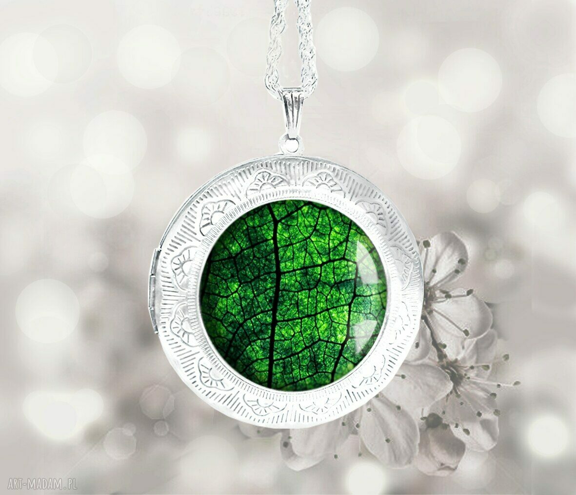 Naszyjnik medalion otwierany - amazonia