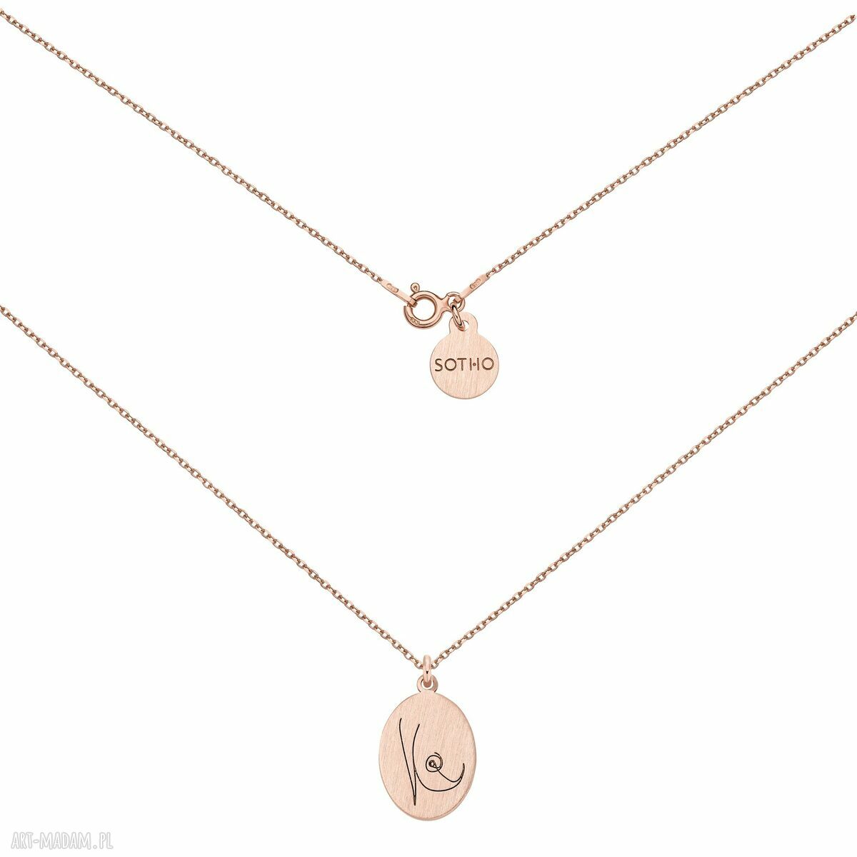 Medalion różowego złota body n°6 naszyjnik ciało gold pozłacany