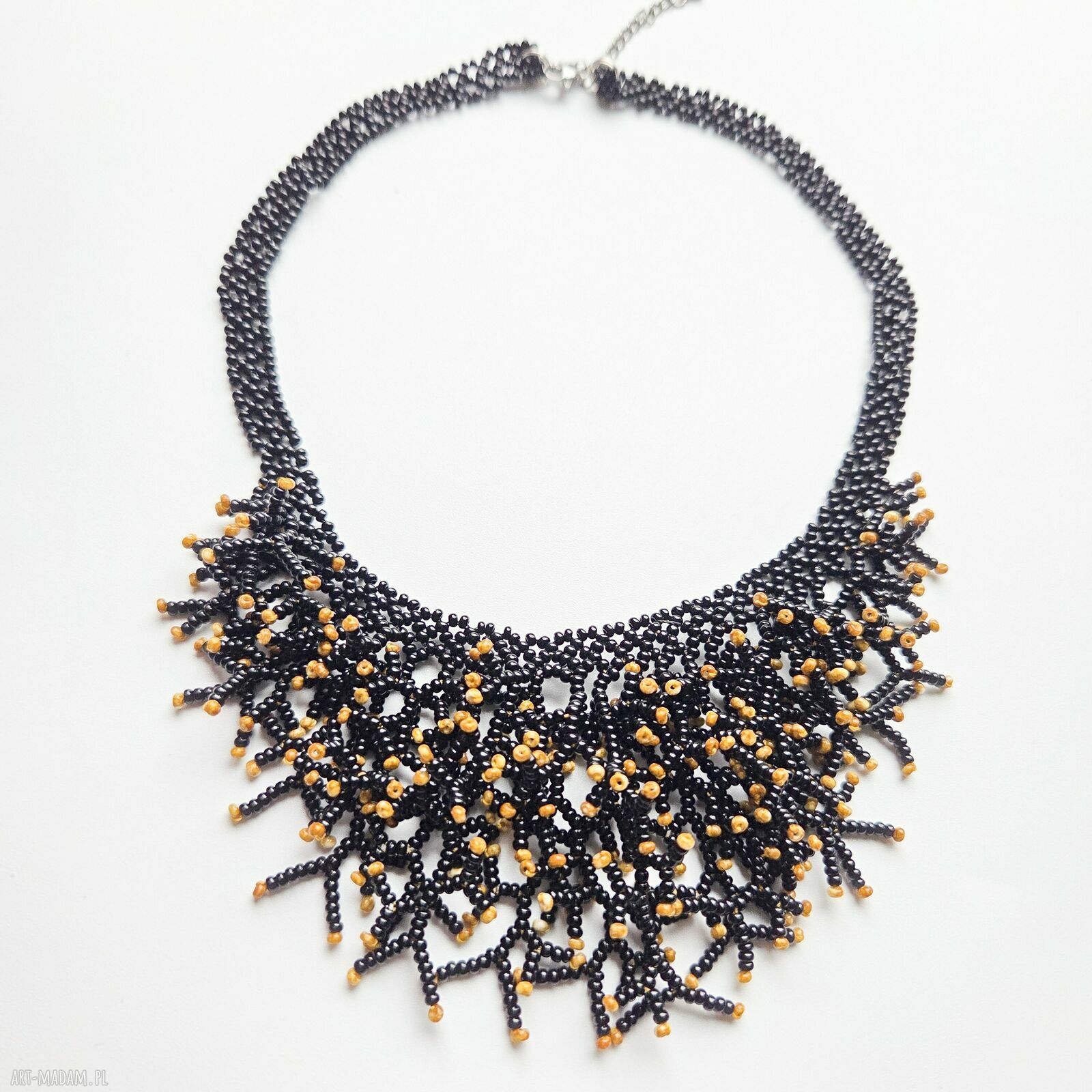Naszyjnik „Rafa koralowa” - ręcznie robiony choker z koralików szklanych