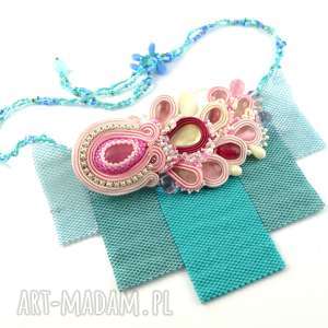 naszyjnik sakura - soutache & beading