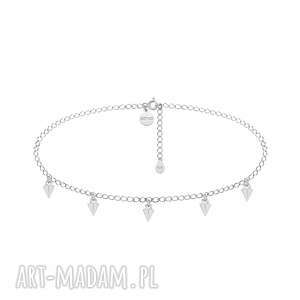 srebrny choker z ćwiekami - srebrne naszyjniki