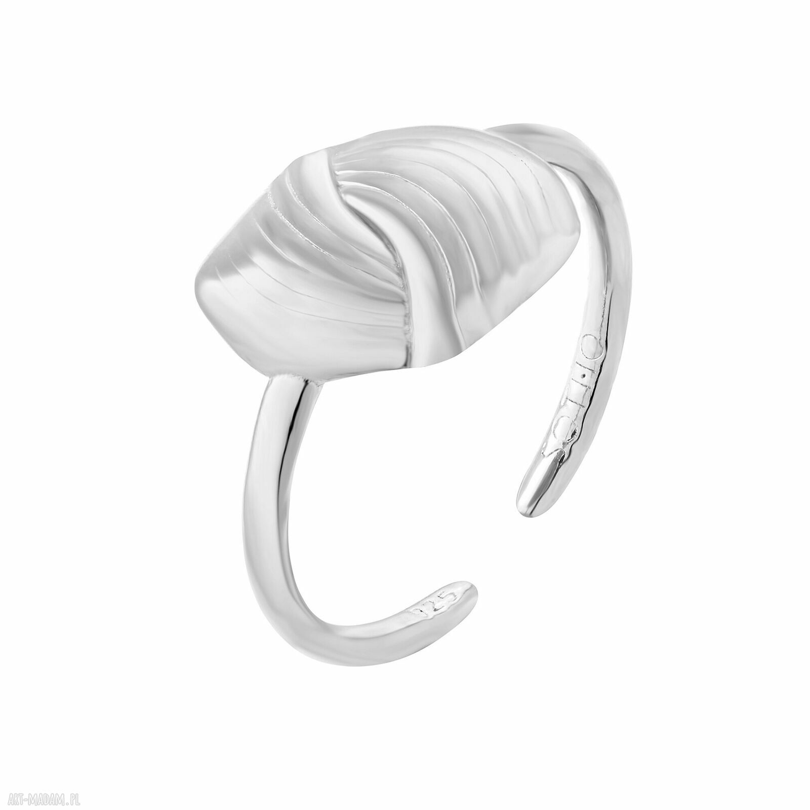 Srebrny pierścionek plecioną retro ozdobą naszyjnik srebro