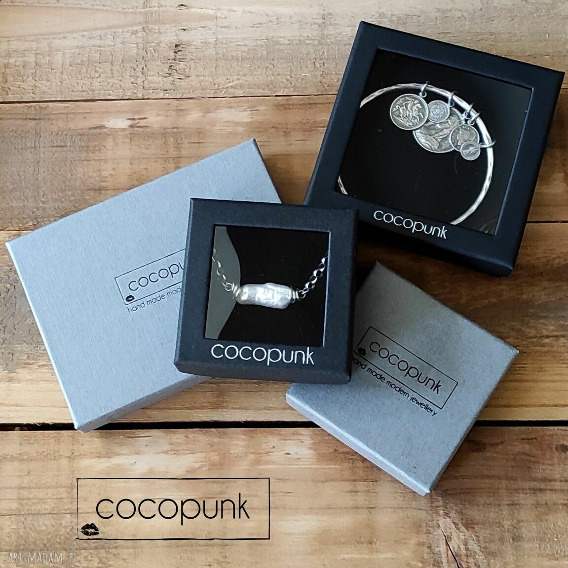 naszyjniki: Naszyjnik Srebro łańcuch ze złotym zapięciem Autorskie