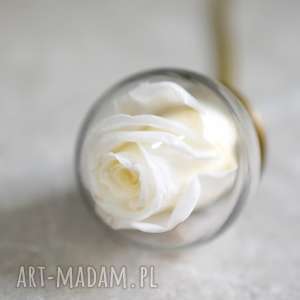 naszyjnik wieczna róża - wieczna miłość - brązowe wisiorki