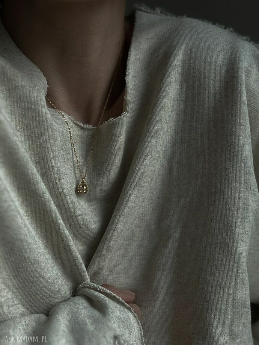 naszyjniki: Naszyjnik z bezbarwnymi kryształami z różowego złota Handmade