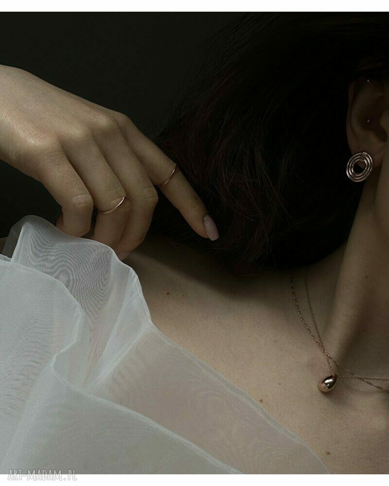 naszyjniki: Naszyjnik z kroplą z różowego złota Hand Made