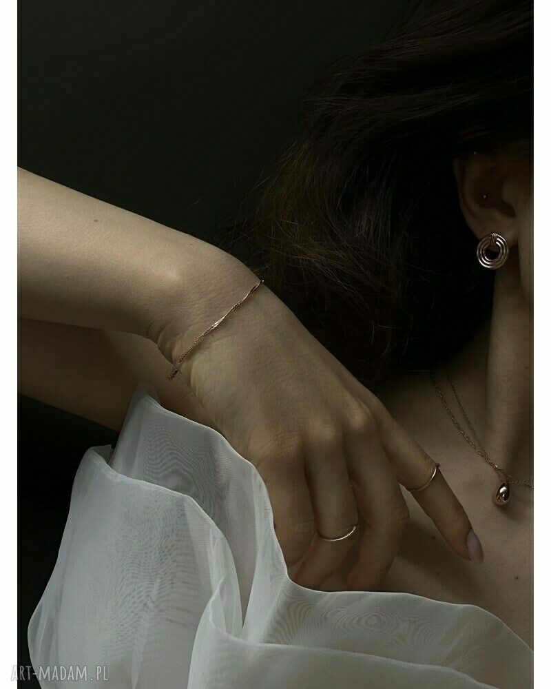 naszyjniki: Naszyjnik z kroplą z różowego złota Hand Made