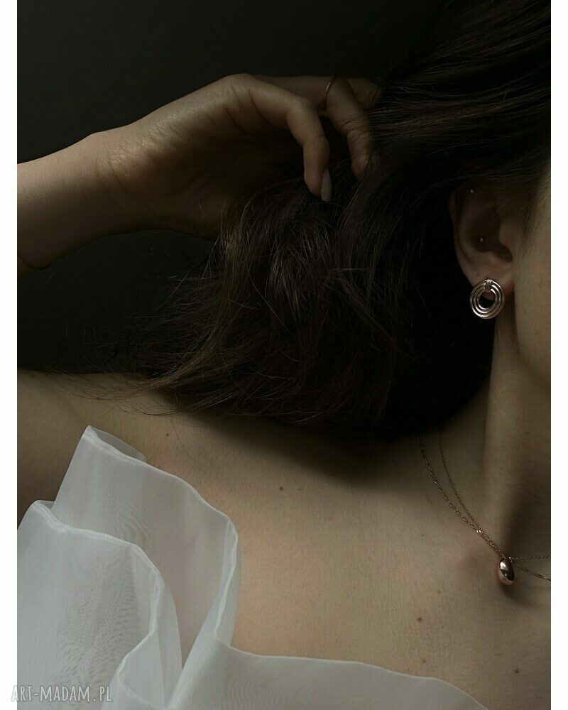 naszyjniki: Naszyjnik z kroplą z różowego złota Hand Made