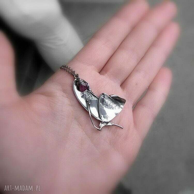 naszyjniki: NASZYJNIK Z MOTYLEM I TURMALINEM. HandMade