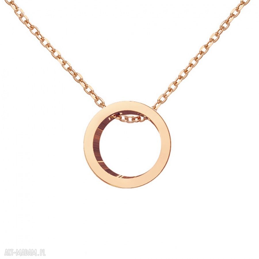 naszyjniki: NASZYJNIK Z RÓŻOWEGO ZŁOTA Z PRZESTRZENNĄ KARMĄ autorskie