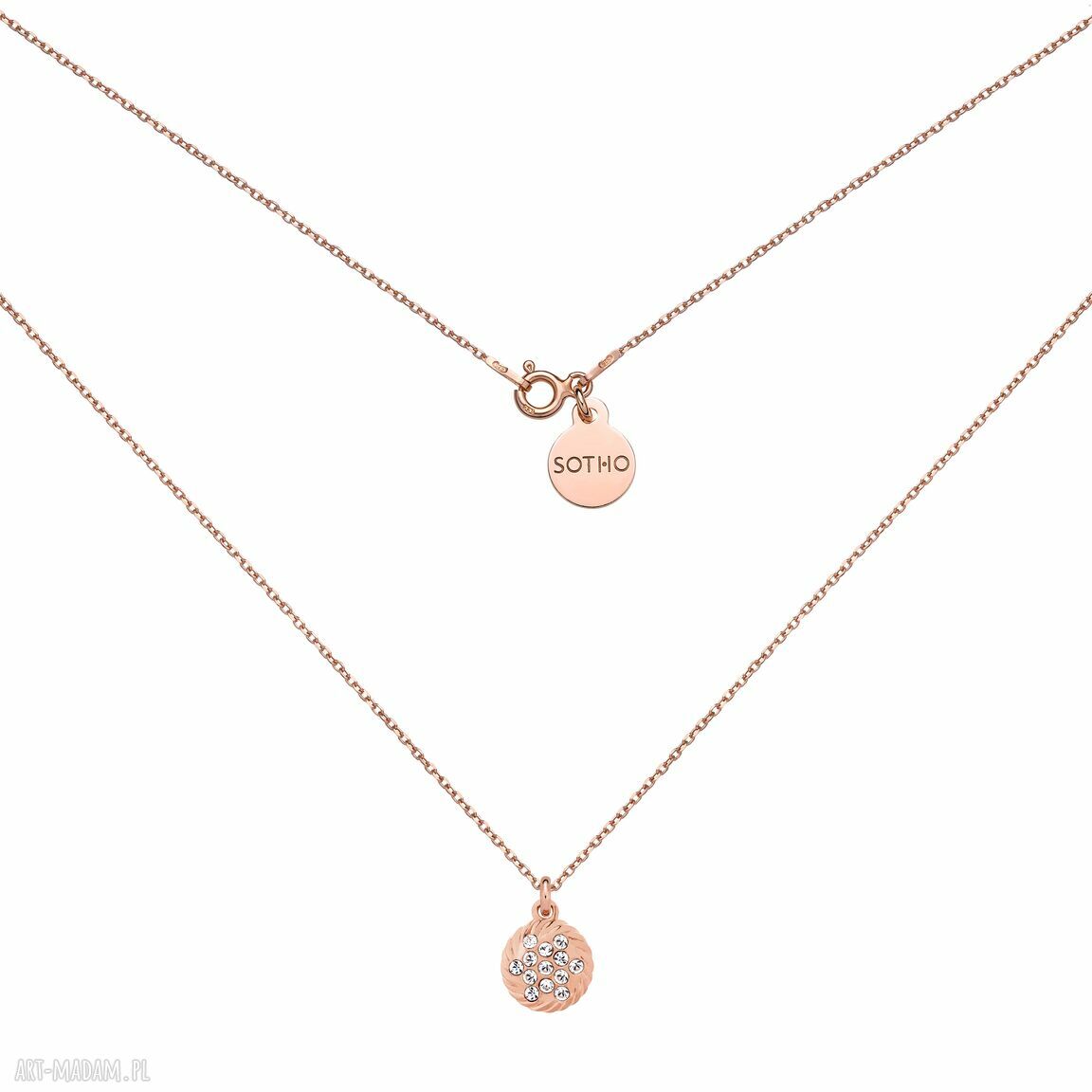 Naszyjnik z różowego złota z zawieszką Swarovski - delikatna biżuteria dla kobiet