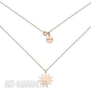 naszyjnik z różowego złota ze słoneczkiem - złote naszyjniki