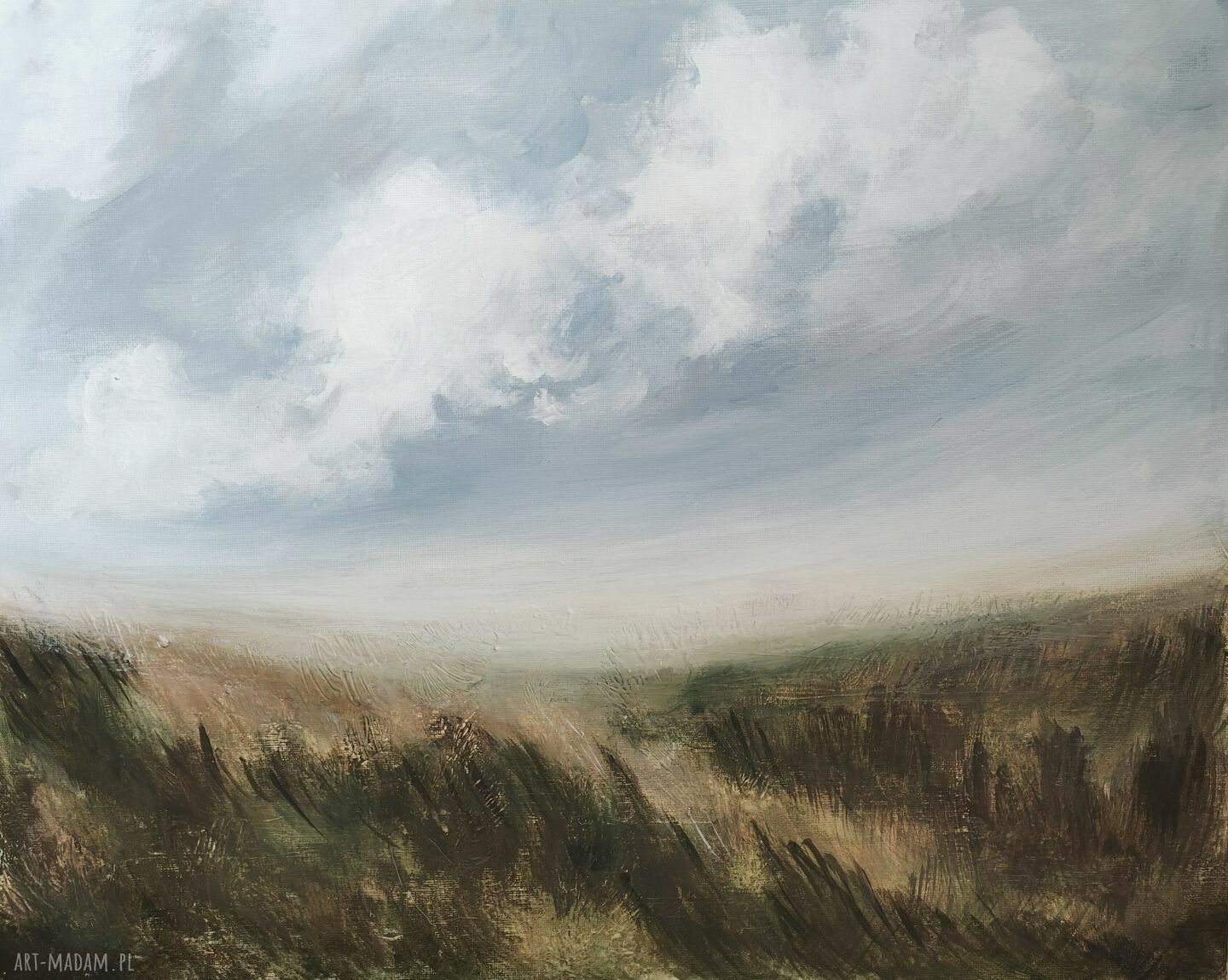 Abstrakcja Natura nr 5 - strukturalny ręcznie malowany obraz 100x100 cm