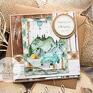 scrapbooking kartki natura kartka z podróżą w tle, w kopercie