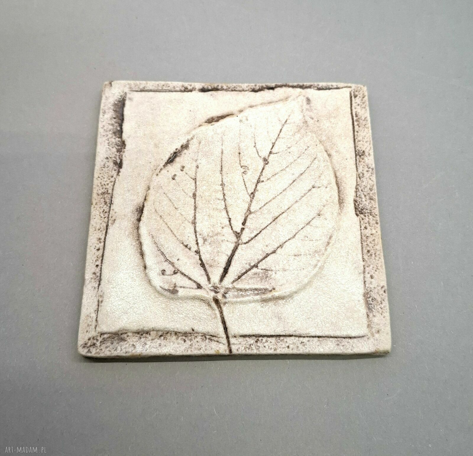 Natura - komplet 6 ceramicznych podkładek z motywem liści
