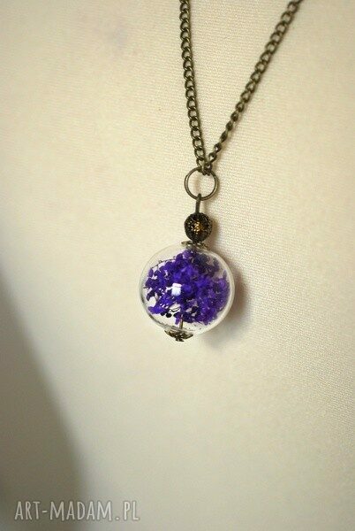 naszyjniki: Radość lata III Naszyjnik z prawdziwym kwiatem Hand Made