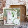 brązowe scrapbooking kartki kartka urodzinowa naturalna w pudełeczku