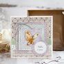 eleganckie scrapbooking kartki kartka urodzinowa naturalna w pudełeczku