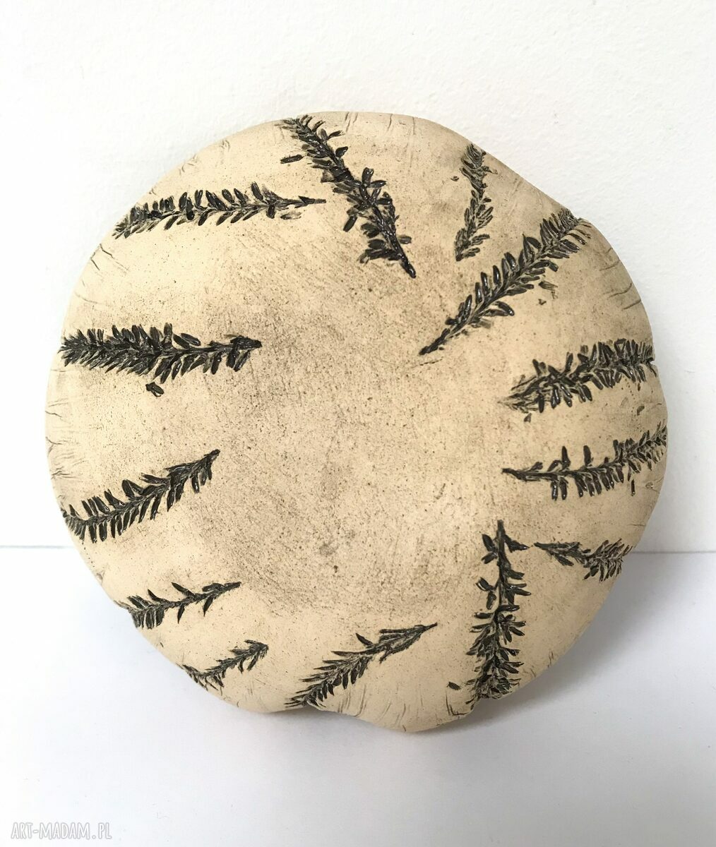 Naturalna miseczka ceramiczna z wrzosami