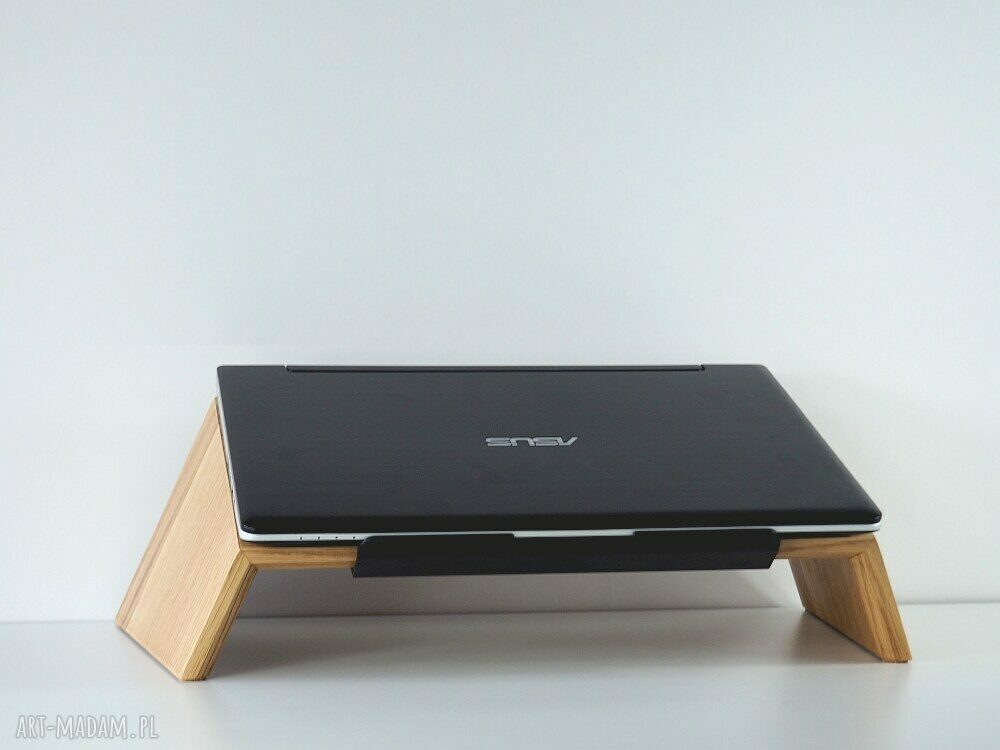 Drewniana podstawka pod laptop z dębu ergonomiczny stojak na biurko
