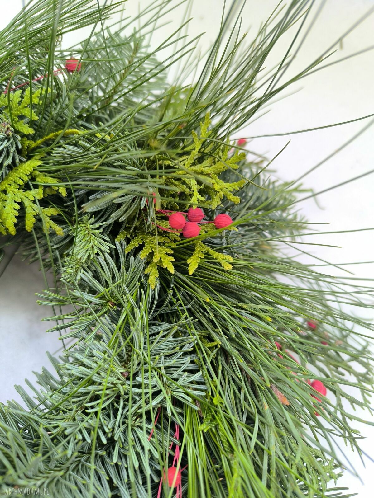 Naturalny świąteczny wianek