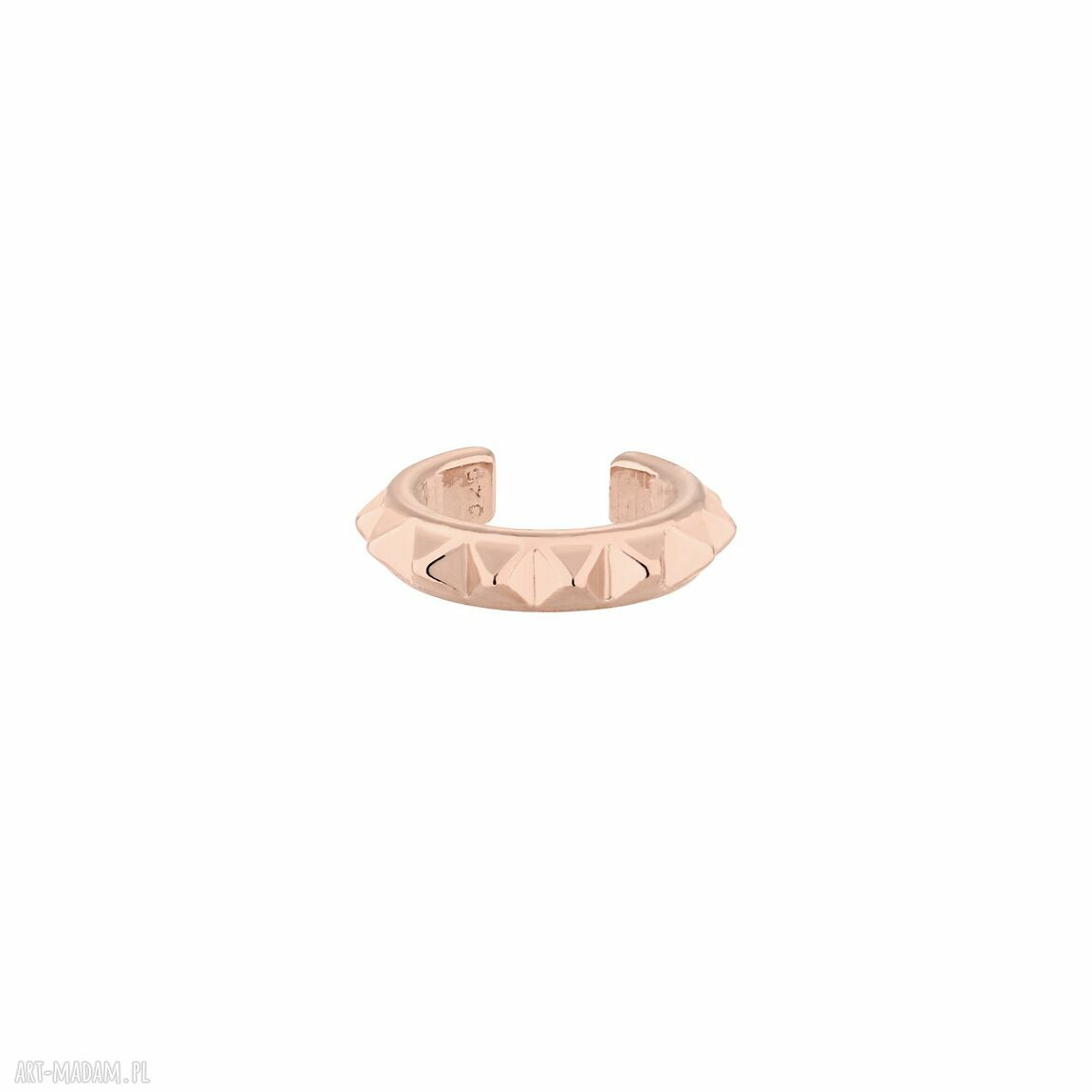 Nausznica ćwiekami różowego złota ozdoba naucho mała ćwieki rock