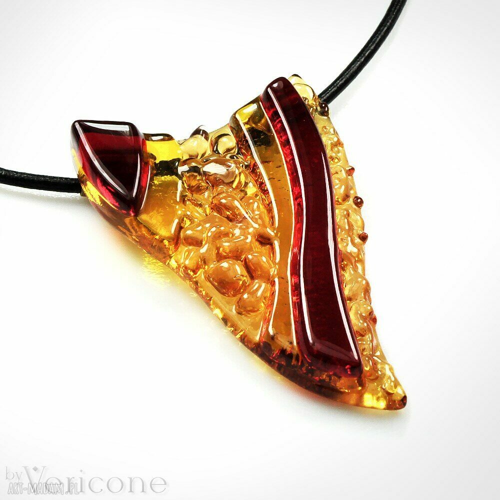 Nautilius - wisior szklany - wykonany od podstaw ręcznie