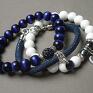 niebieskie bransoletki jadeity navy blue and white vol. 13