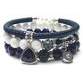 handmade bransoletki navy blue and white vol. 15 /26 09 16/ set