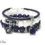 handmade bransoletki navy blue and white vol. 4 /10.03.15/ set