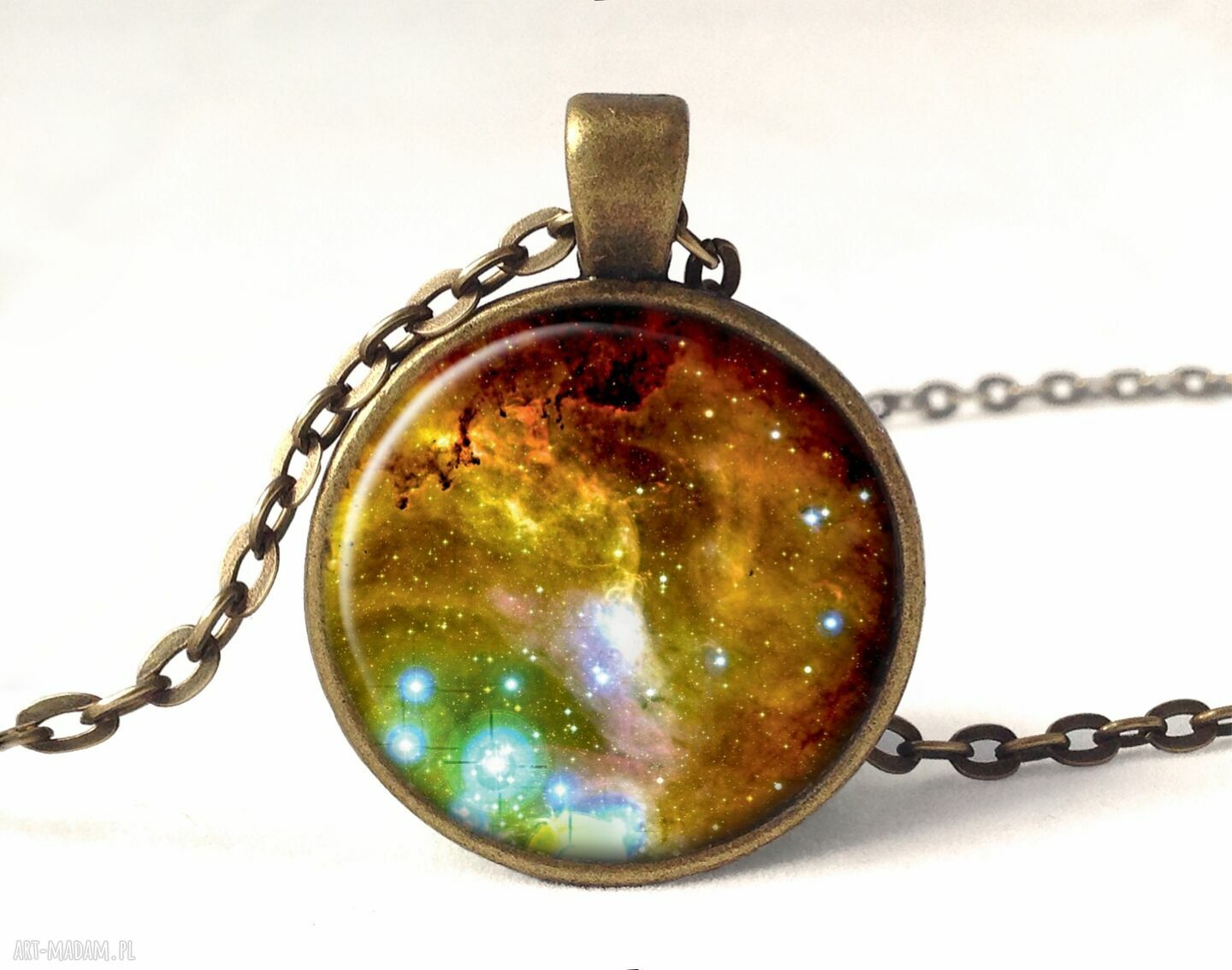 Nebula medalion łańcuszkiem galaxy kosmos prezent kosmiczny