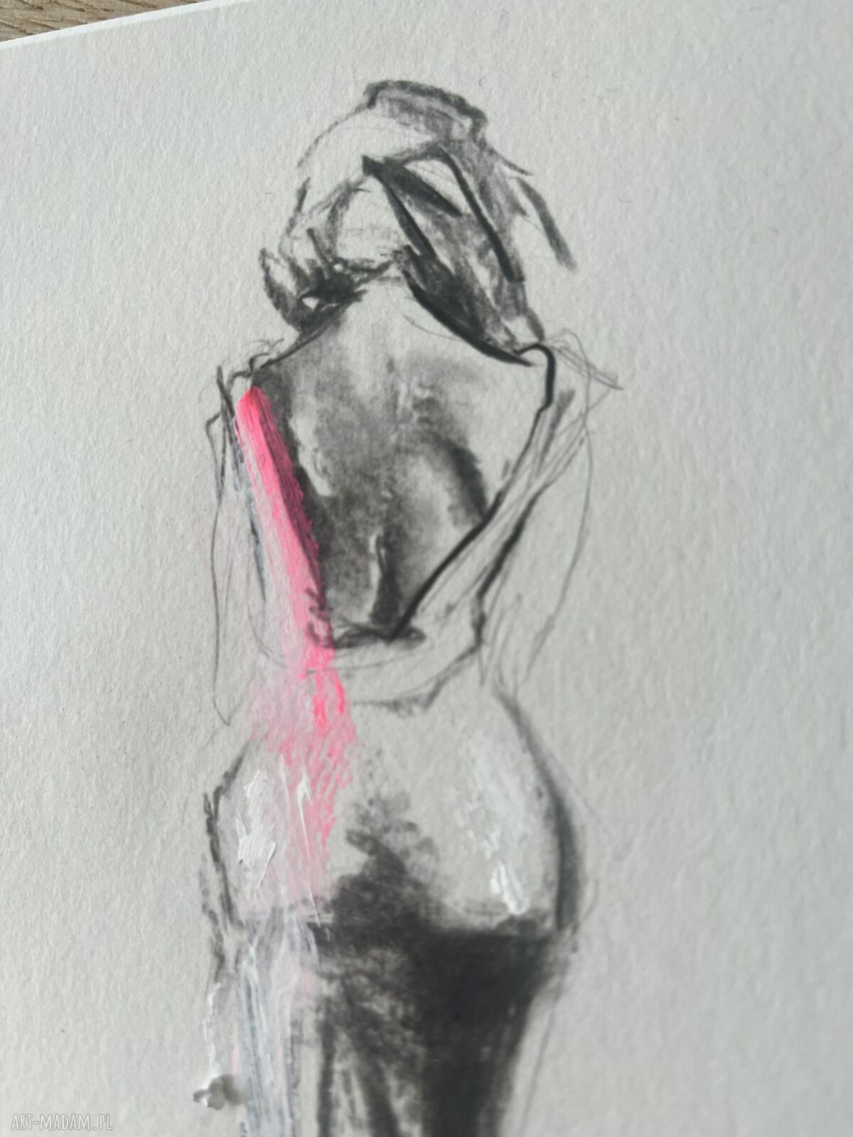 Neon Pink - kobieca inkografia z różowym akcentem 60x90 cm