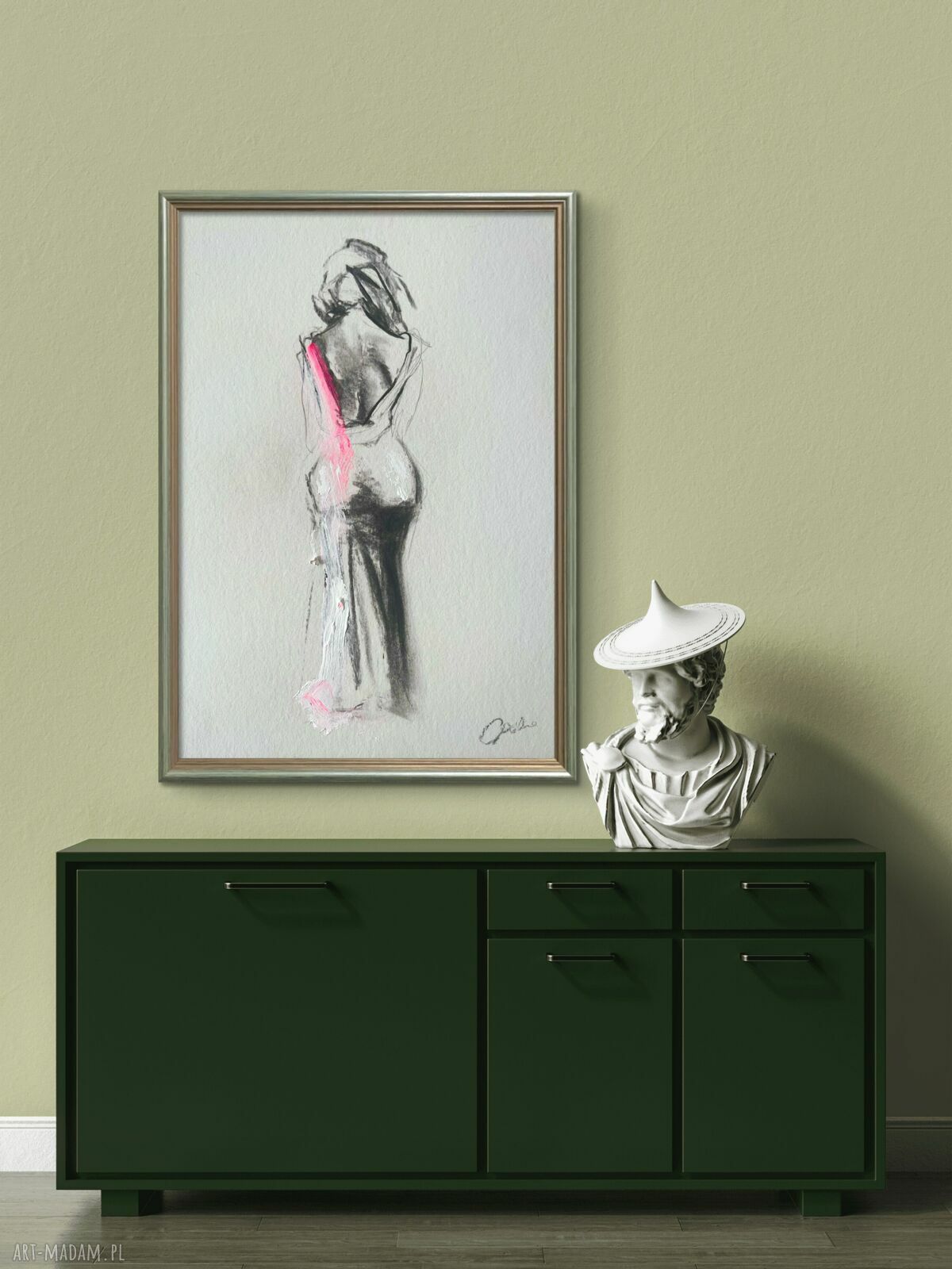 Neon Pink - kobieca inkografia z różowym akcentem 60x90 cm