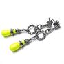 autorskie neon yellow pearl kolczyki