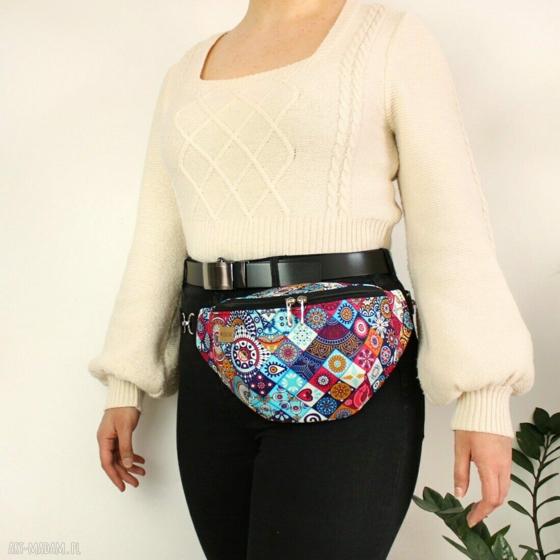 nerki: Nerka damska w kolorowe kafelki, wodoodporna Autorskie