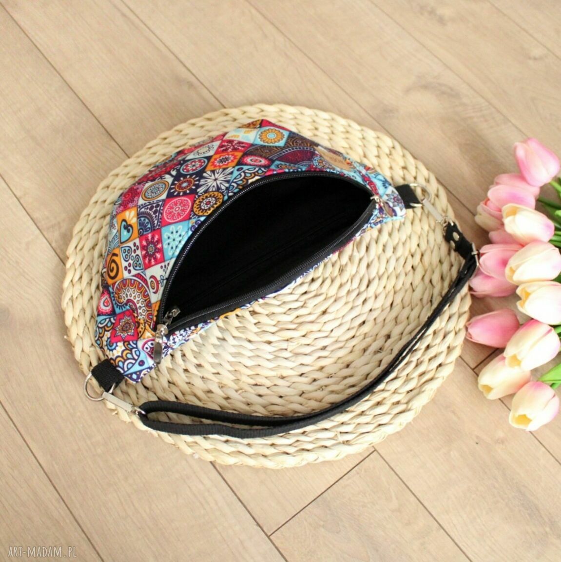 nerki: Nerka damska w kolorowe kafelki, wodoodporna Autorskie