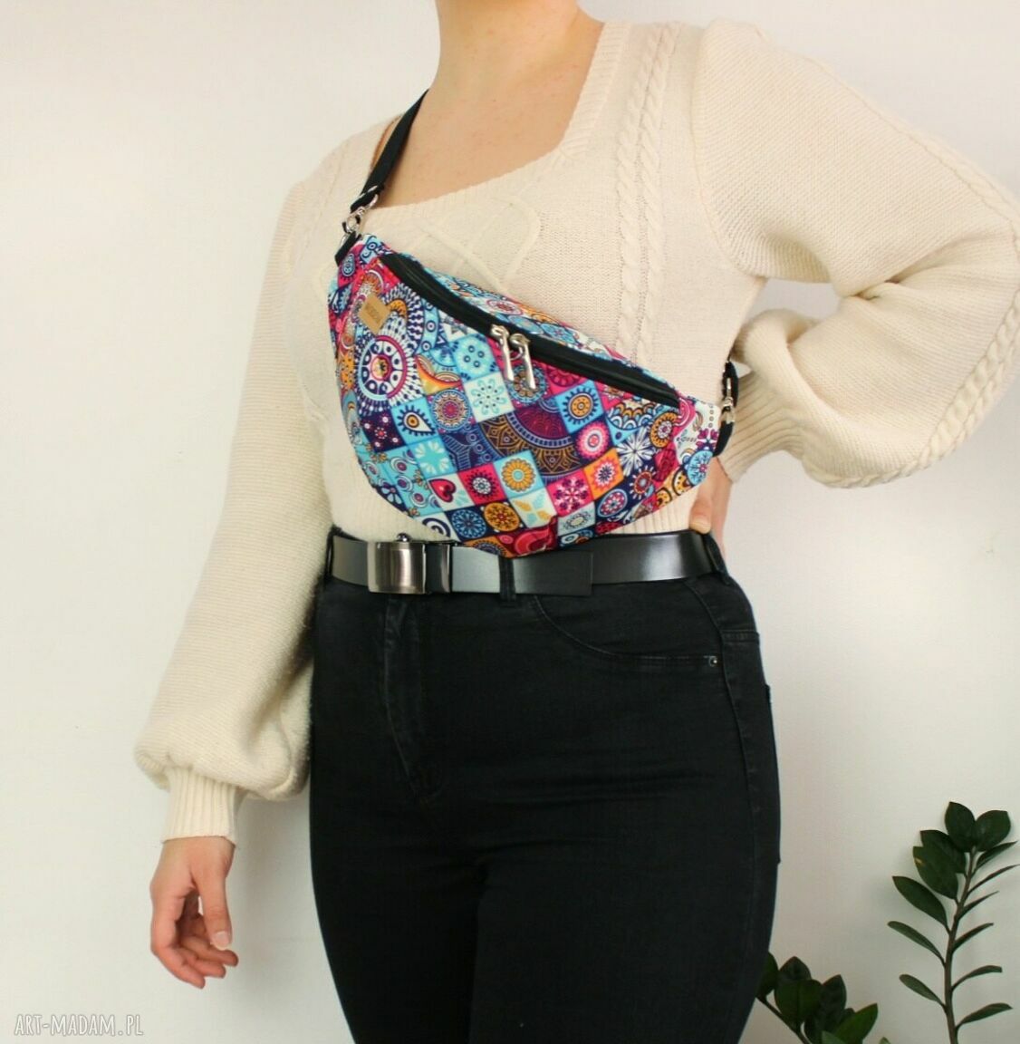 nerki: Nerka damska w kolorowe kafelki, wodoodporna Autorskie