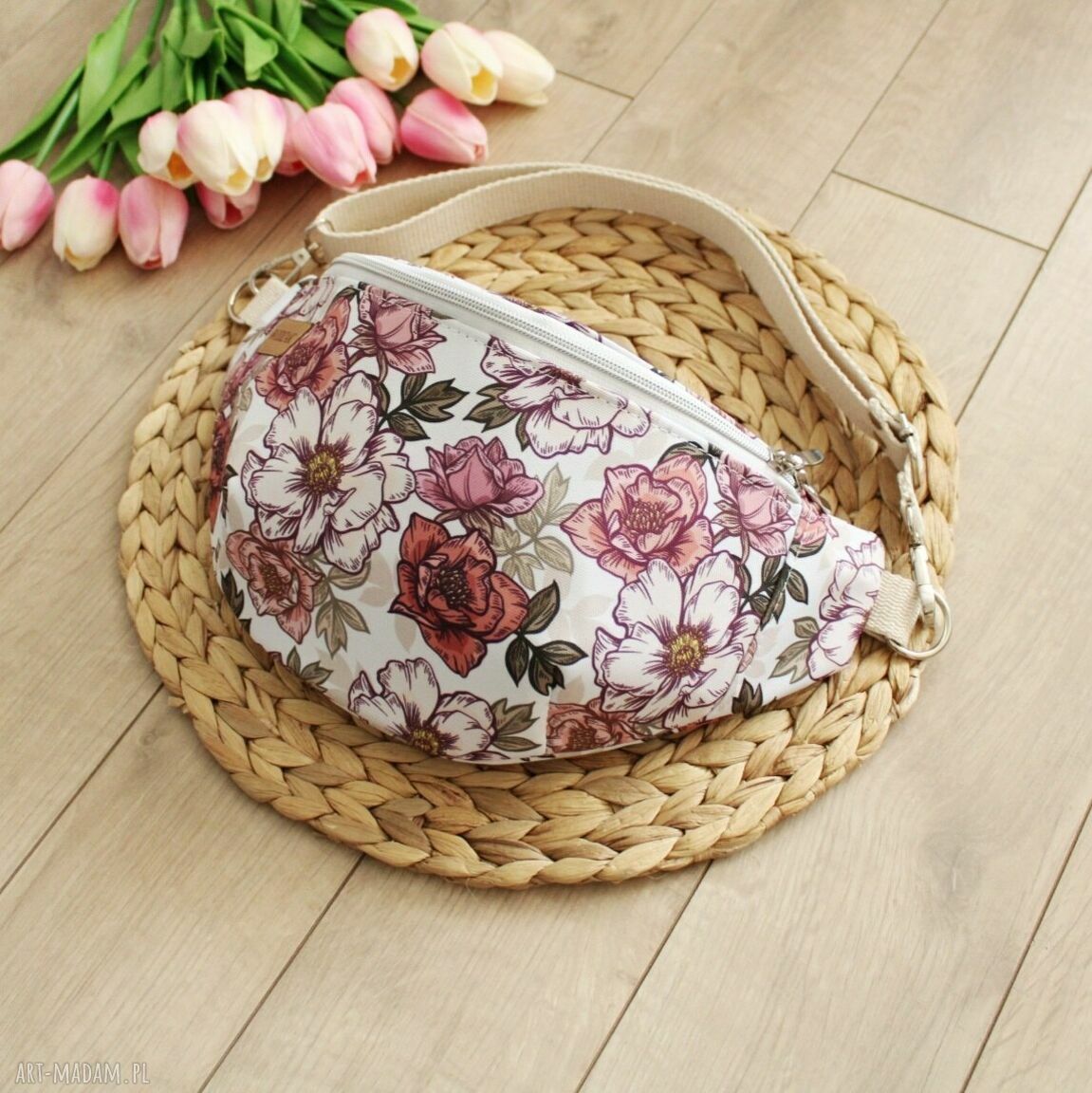 nerki: Nerka damska w kwiaty vintage wodoodporna Hand Made