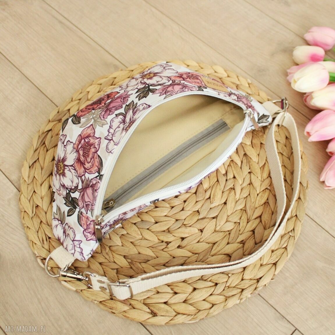 nerki: Nerka damska w kwiaty vintage wodoodporna Hand Made