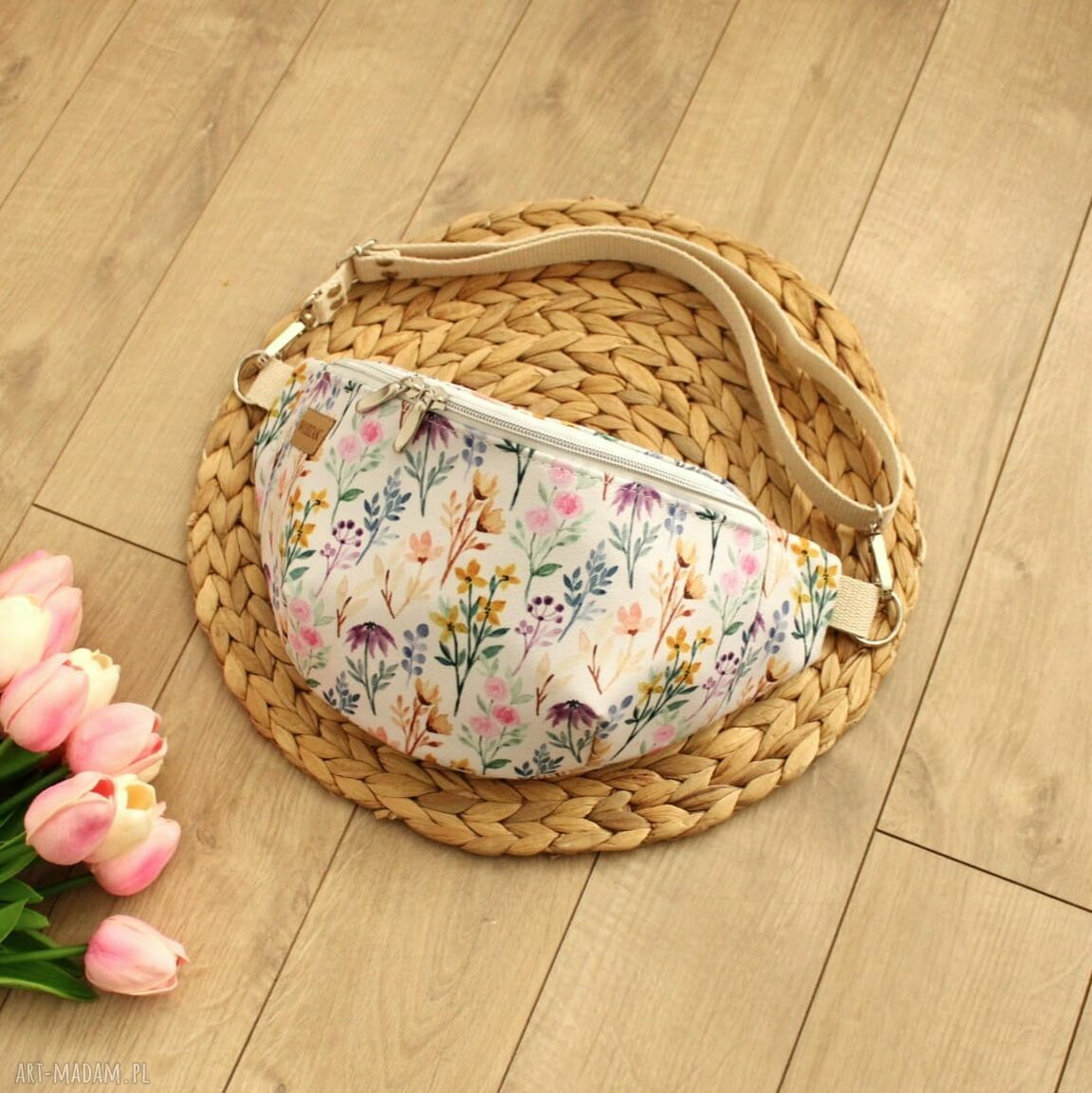 nerki: Nerka damska w wiosenne kwiaty, wodoodporna Autorskie