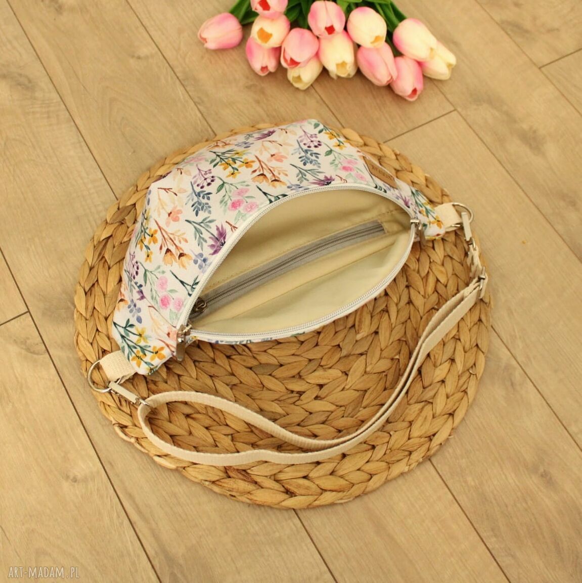 nerki: Nerka damska w wiosenne kwiaty, wodoodporna Autorskie