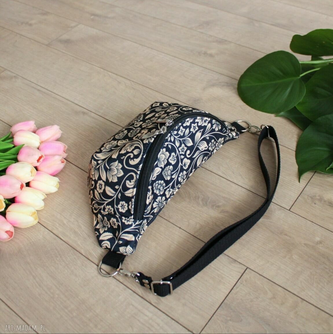 nerki: Nerka damska w złote kwiaty, wodoodporna Hand Made