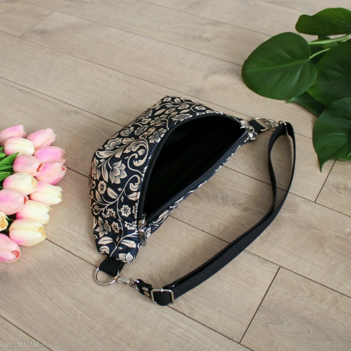 nerki: Nerka damska w złote kwiaty, wodoodporna Hand Made