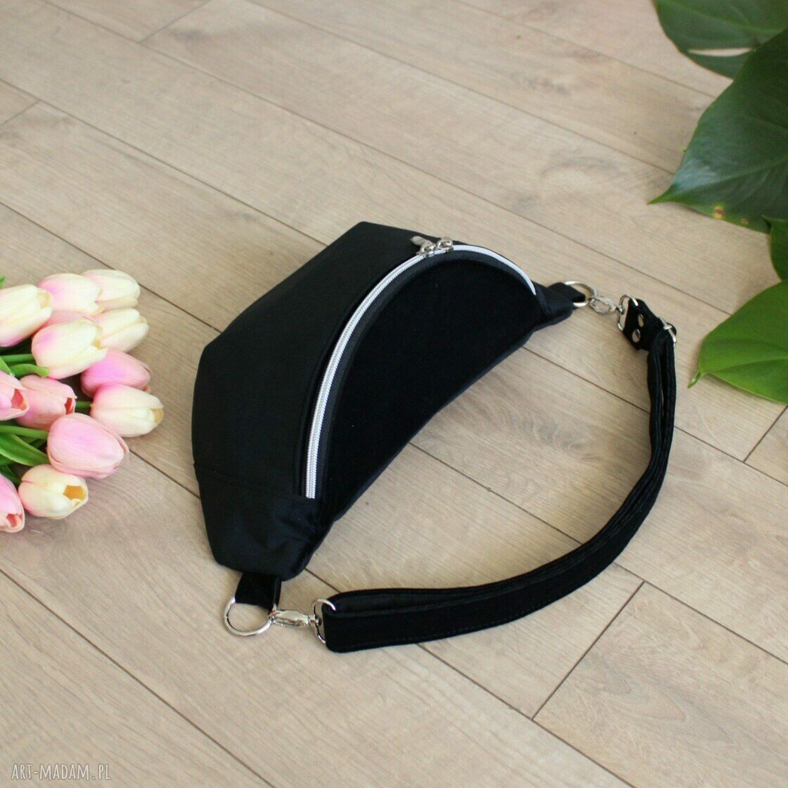 nerki: Nerka damska z czarnego weluru ręczne wykonanie