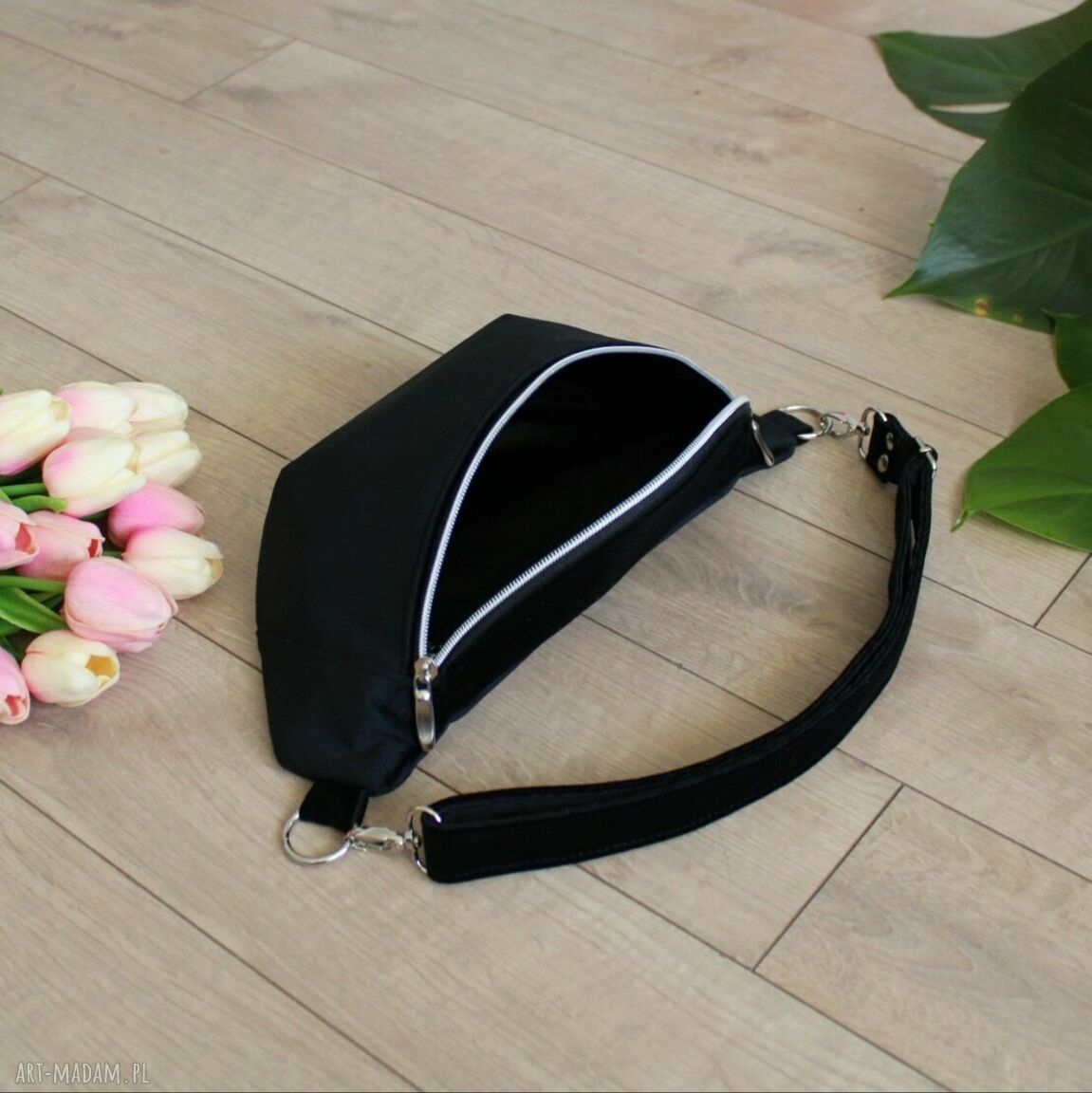 nerki: Nerka damska z czarnego weluru ręczne wykonanie