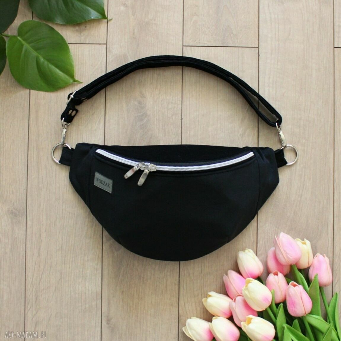 Nerka damska czarnego weluru czarna duża tkaniny Śliczna wygodna