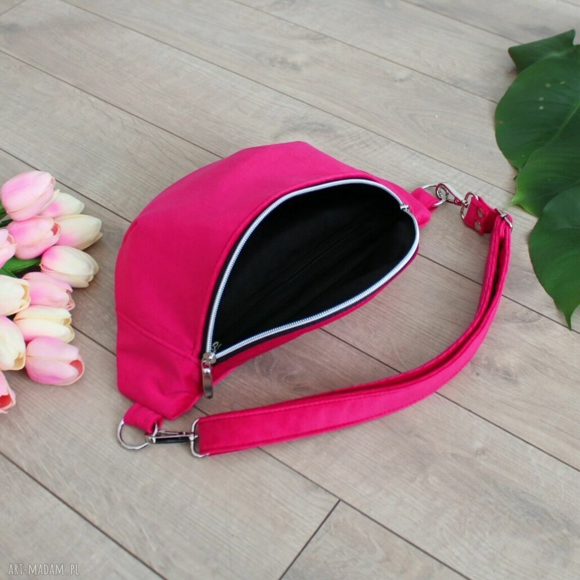 nerki: Nerka damska z malinowego weluru Autorskie