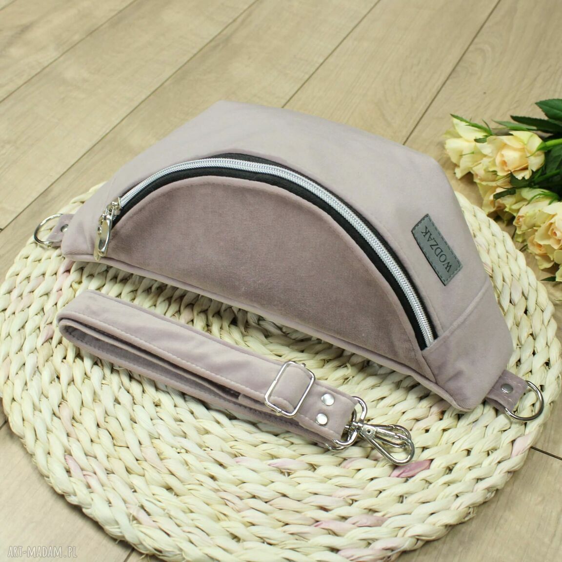 nerki: Nerka damska z wrzosowego weluru Ręcznie zrobione