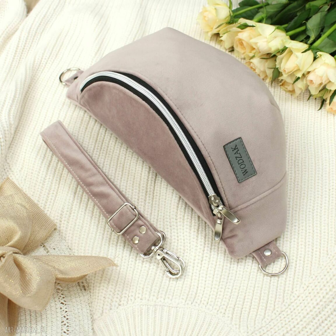 nerki: Nerka damska z wrzosowego weluru Ręcznie zrobione